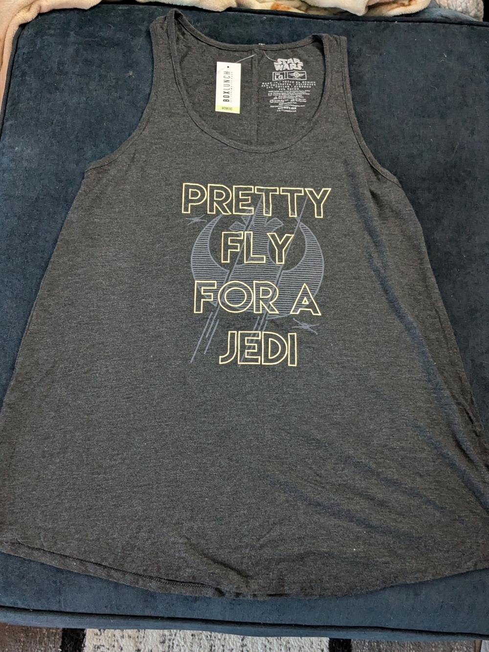 NWT! Pretty Fly For a Jedi Star Wars Black Tank Top Size L